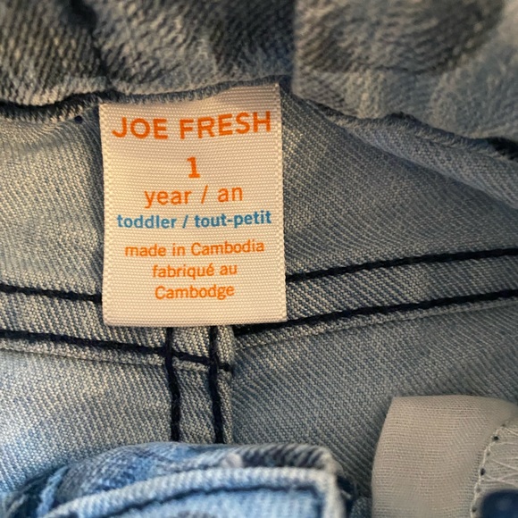 EUC - Joe Fresh tropical Jean shorts size 1 - Picture 3 of 3